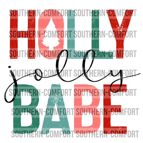 Holly jolly babe PNG