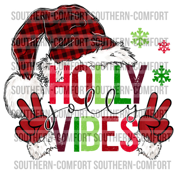 Holly Jolly Vibes PNG