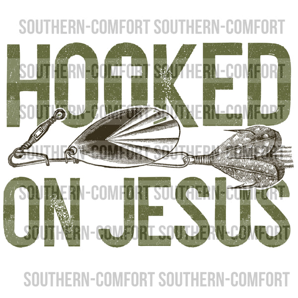 Hooked on jesus PNG