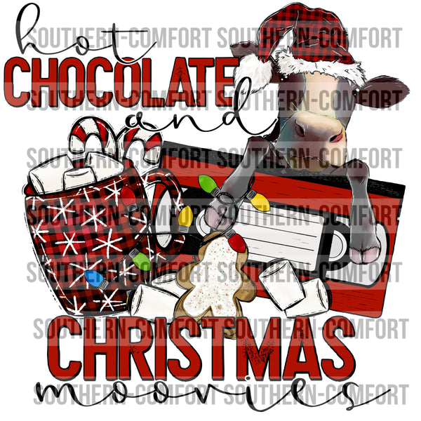 Hot chocolate and Christmas moovies PNG