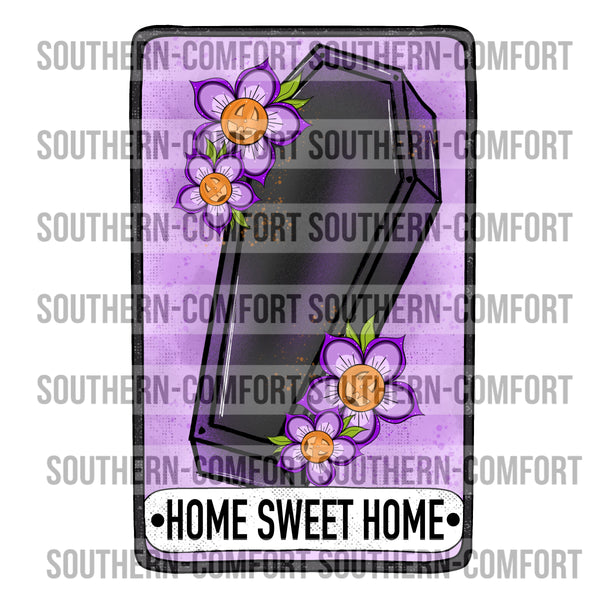 Home sweet home coffin tarot card PNG