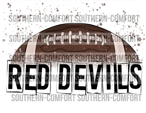 Red devils football PNG