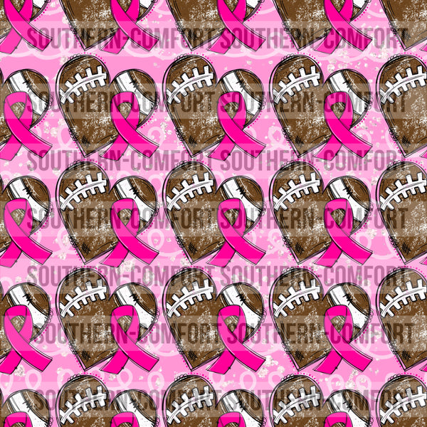 Breast Cancer Football Seamless