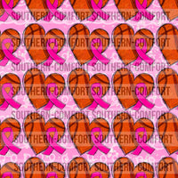 Breast Cancer Basketball Digital paper