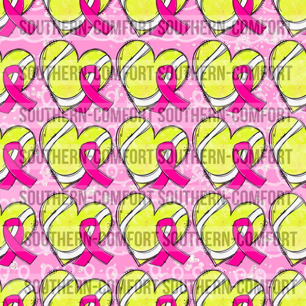 Breast Cancer Tennis Digital paper