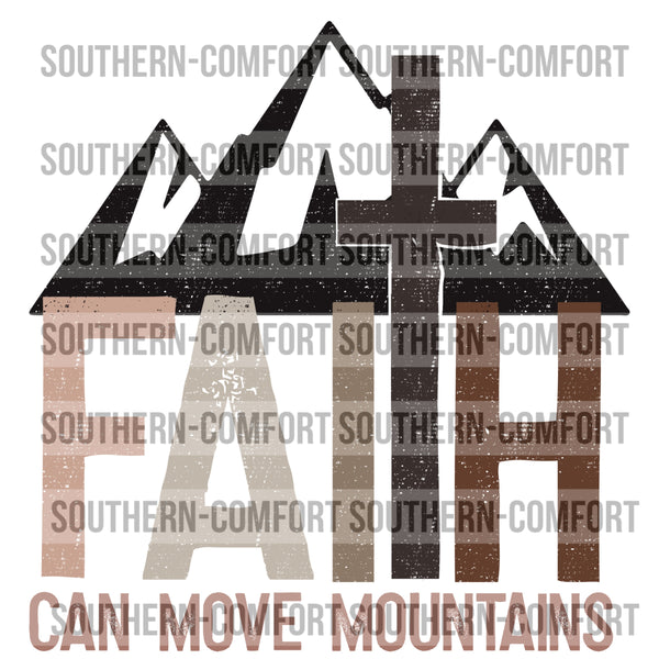 Faith can move mountains PNG