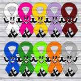 Retro Awareness Ribbon Elements