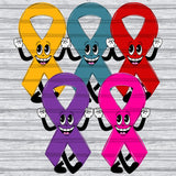 Retro Awareness Ribbon Elements