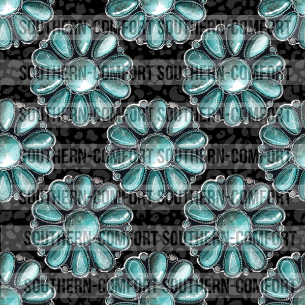 Turquoise and leopard Digital paper