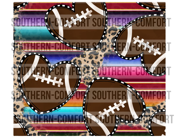 Football 20oz tumbler PNG