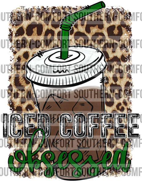 Iced coffee obsessed PNG