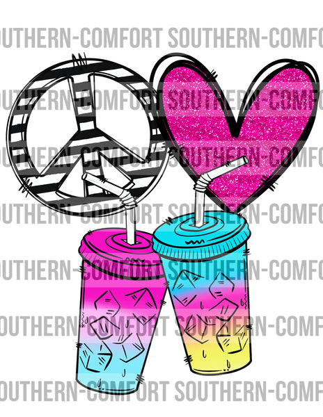 Peace love loaded teas PNG