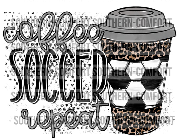 Coffee Soccer Repeat PNG