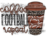 Coffee Football Repeat PNG