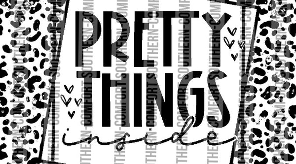 Pretty things inside Sticker design