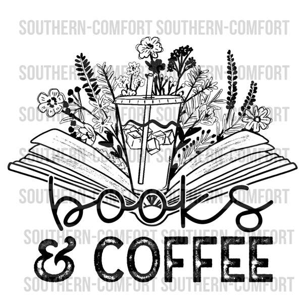 Books and coffee Png file