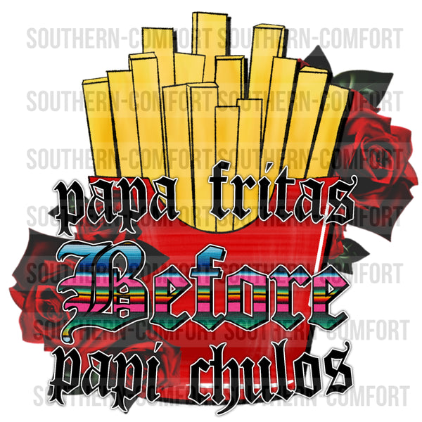 Papa fritas before papi chulos PNG