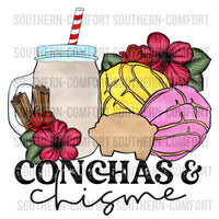 Conchas and chisme PNG