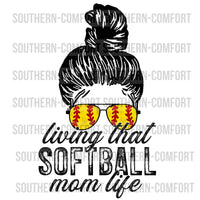 Living that softball mom life PNG