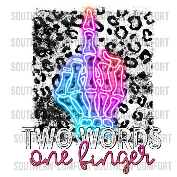 Two words one finger PNG