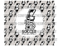 Dead tired soccer mom 20oz tumbler PNG