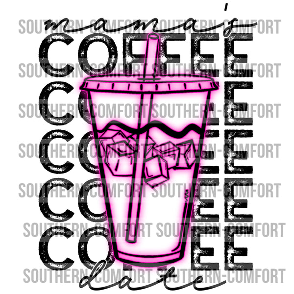 Mama's coffee date PNG