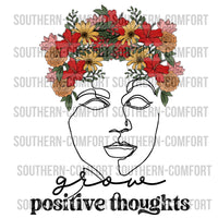 Grow positive thoughts PNG