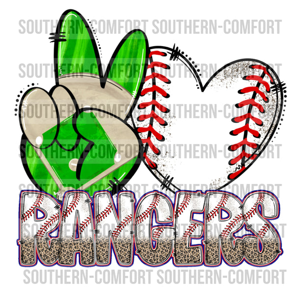 Peace love Rangers  PNG