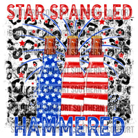 Star spangled hammered PNG
