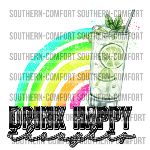 Drink happy thoughts PNG