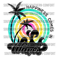 Happiness comes in waves PNG
