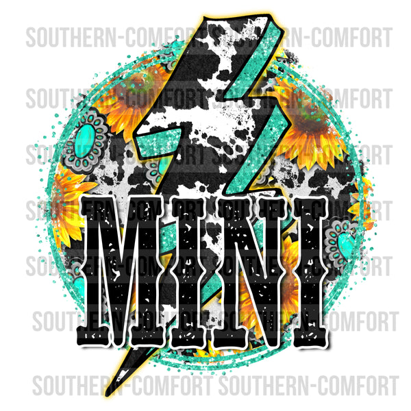 Mini Sunflowers and cowhide PNG