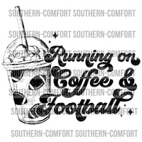 Running on coffee and football PNG