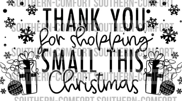 Thank you for shoppibg small this Christmas Thermal sticker