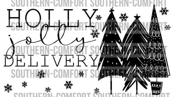 Holy Jolly Delivery Thermal sticker