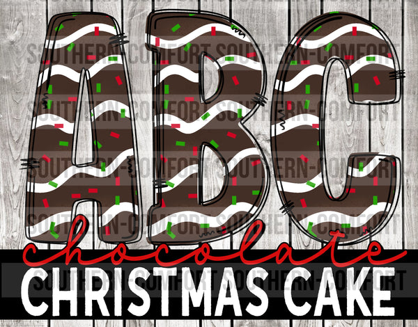 Chocolate Christmas cake alphabet commercial elements