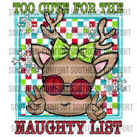 Too Cute For The Naughty List PNG