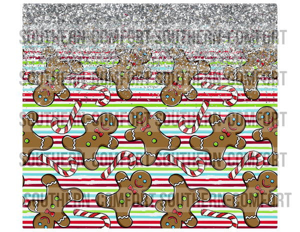 Gingerbread 20oz tumbler PNG