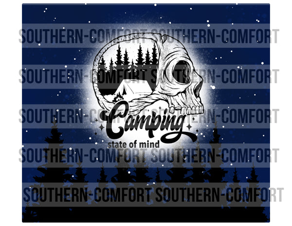 Camping state of mind 20oz tumbler PNG