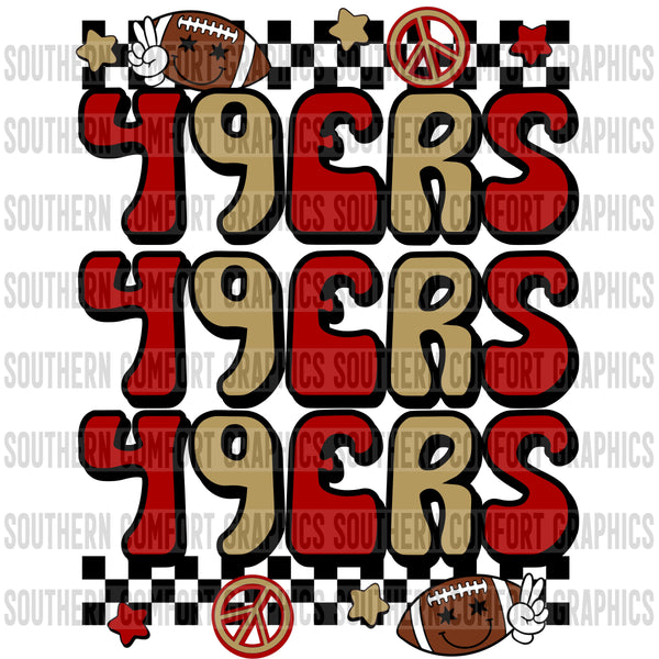 Retro 49ers football PNG