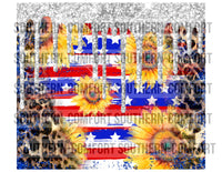 Patriotic sunflowers 20oz tumbler PNG