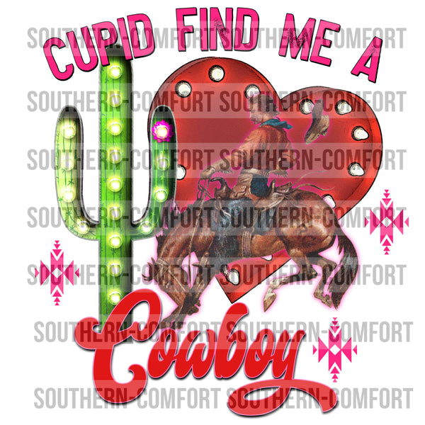 Cupid find me a cowboy PNG