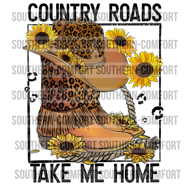 Country roads take me home PNG