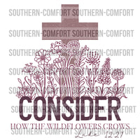 Consider how the wildflowers grow PNG