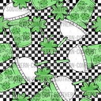 Shamrock Loaded tea Digital paper * SEAMLESS*