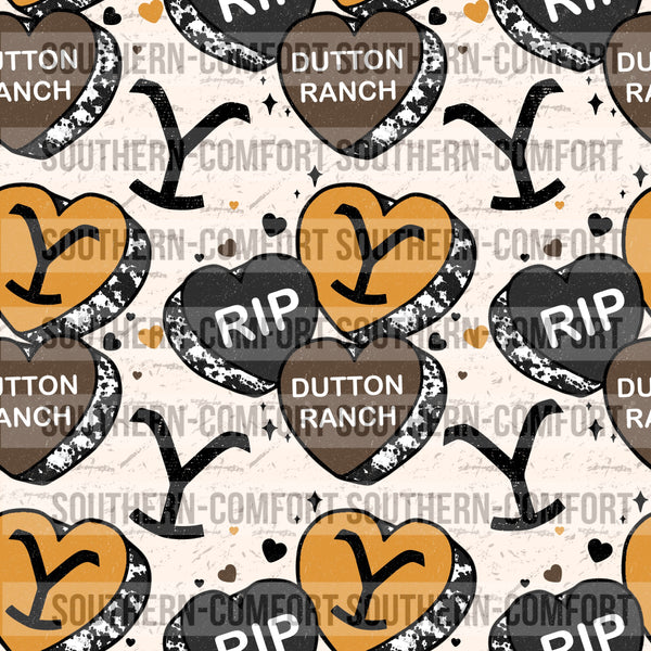 Dutton ranch coversation hearts  * SEAMLESS*