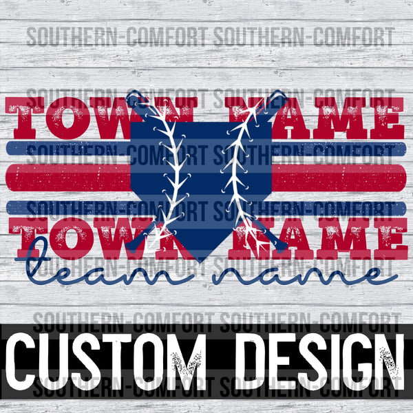 Custom Baseball Design PNG