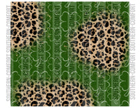 Leopard and clovers 20oz tumbler PNG