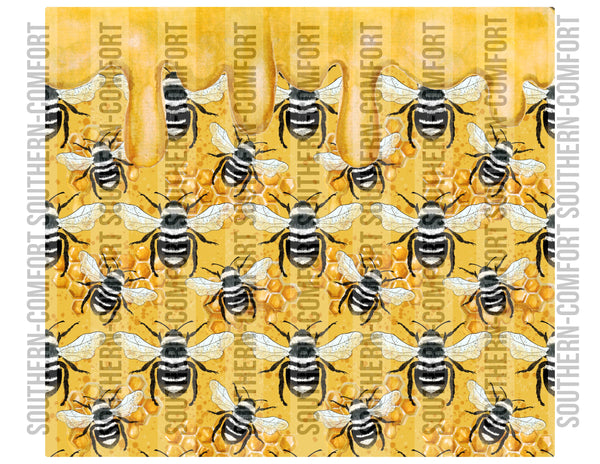 Bee with honey drip 20oz tumbler PNG