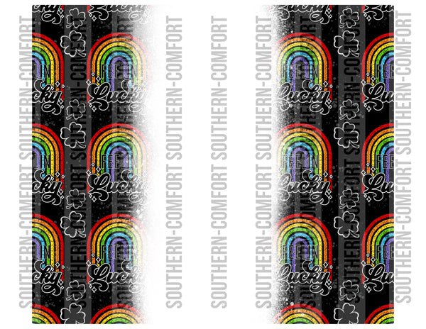 Lucky rainbow 20oz tumbler PNG